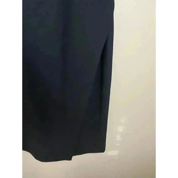 Theory Wrap-Effect Shift Dress in Good Wool Black Size 8 - Picture 9 of 13